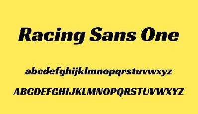 Racing Sans One font