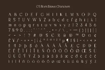 CS Boris Drawn font