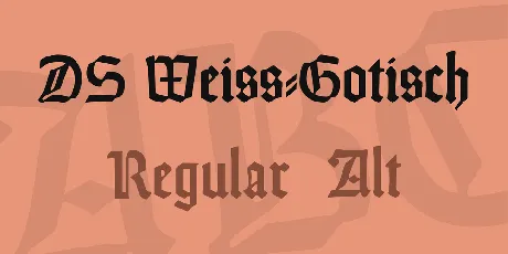 DS Weiss-Gotisch font