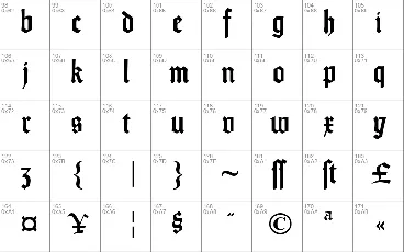 DS Weiss-Gotisch font