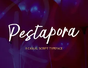 Pestapora Script font