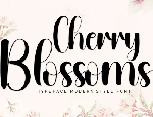 Cherry Blossoms Script font