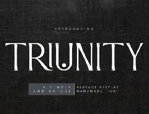 Triunity font