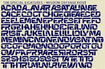 Wisdom Defense font