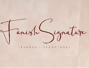 Fanish Signature font