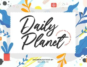 Daily Planet Handbrush font