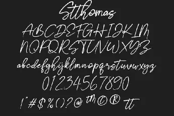 Stthomas Script font