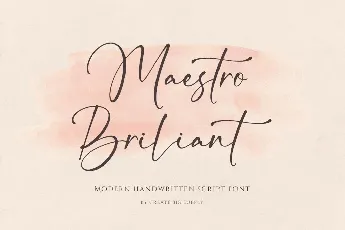 Maestro Briliant font