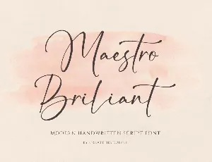 Maestro Briliant font