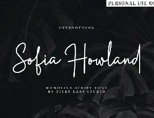 Sofia Howland font