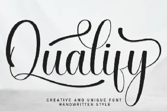 Qualify Script font