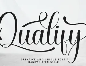 Qualify Script font