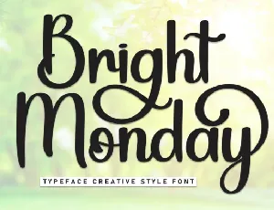 Bright Monday Script font