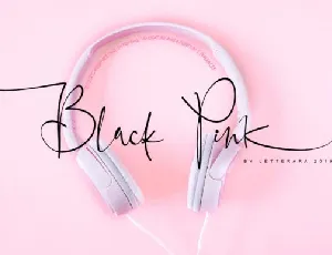 Black Pink Signature font