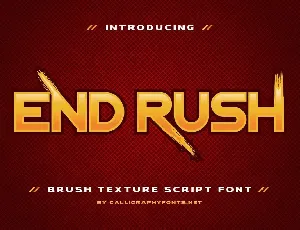 End Rush font