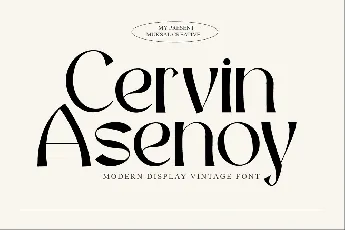 Cervin Asenoy font