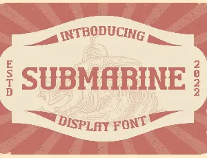 SUBMARINE Typeface font