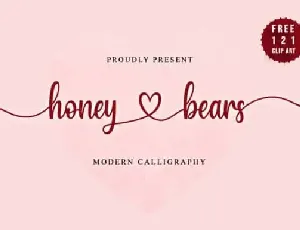 Honey Bears Calligraphy font