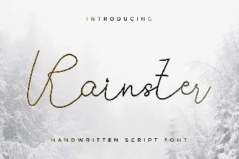 Rainster Handwriting font