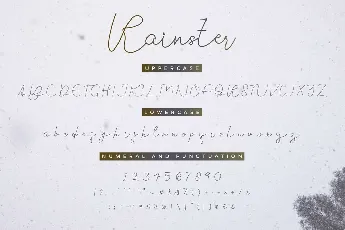 Rainster Handwriting font