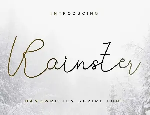 Rainster Handwriting font