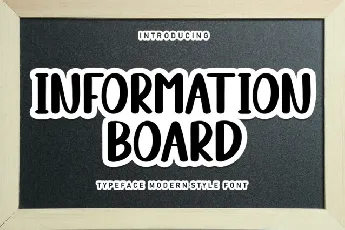 Information Boards Display font