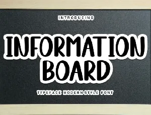 Information Boards Display font