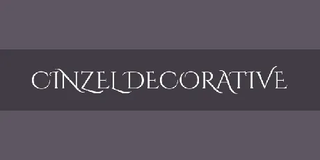 Cinzel Decorative Family font