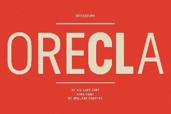 Orecla font