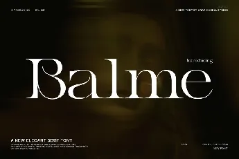 Balme font