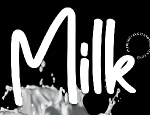 Milk Handwritten font