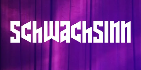 Schwachsinn font