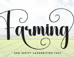 Farming Script Typeface font