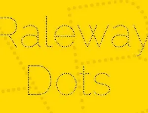 Raleway Dots font