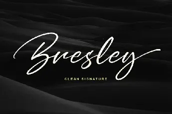 Bresley Clean Signature font