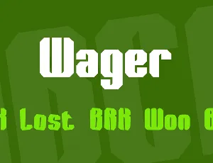 Wager font
