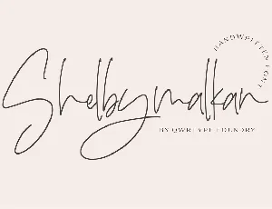 Shelbymalkan font