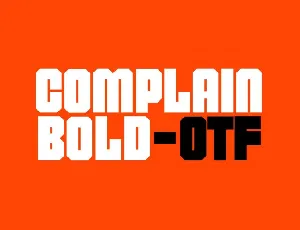 Complain font