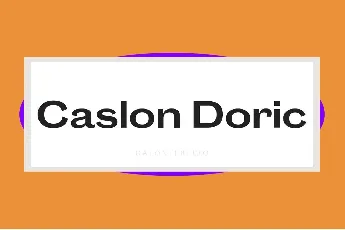 Caslon Doric font