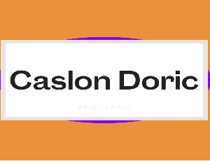 Caslon Doric font