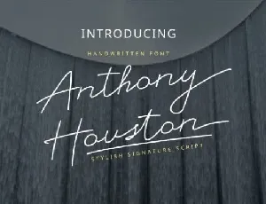 Anthony Houston font