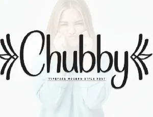 Chubby Display font