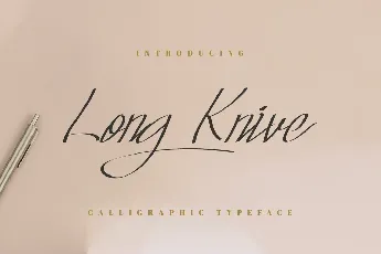 Long Knive Calligraphy font