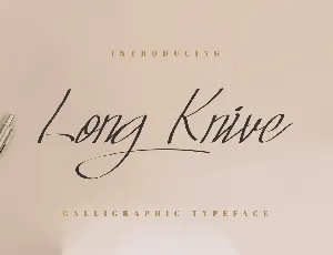 Long Knive Calligraphy font