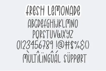 FreshLemonade font