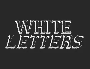 White Letters Demo font