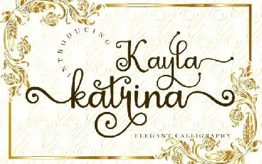 Kayla Katrina Calligraphy font