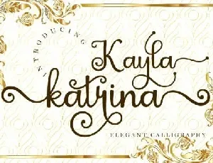 Kayla Katrina Calligraphy font