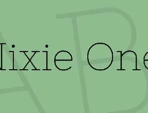 Nixie One font