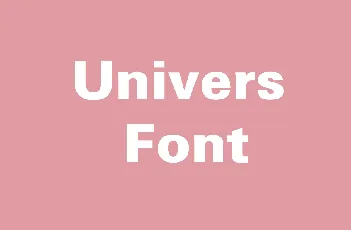 Univers font